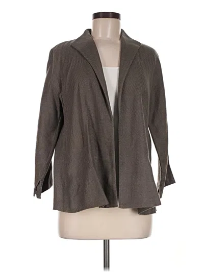 Pre-owned Eileen Fisher Blazer Jacket In Brown