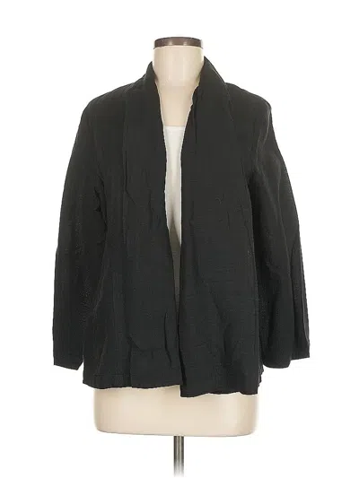 Pre-owned Eileen Fisher Blazer Jacket In Gray