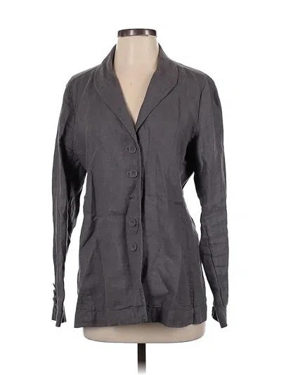 Pre-owned Eileen Fisher Blazer Jacket In Gray