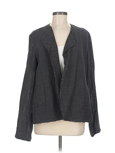 Pre-owned Eileen Fisher Blazer Jacket In Gray