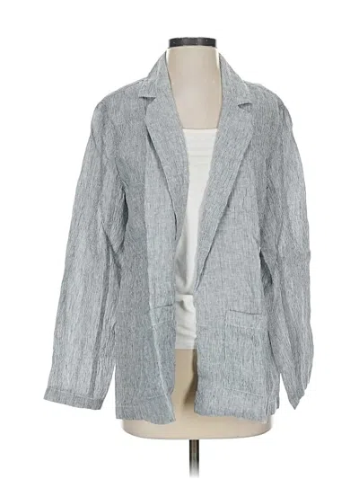 Pre-owned Eileen Fisher Blazer Jacket In Gray