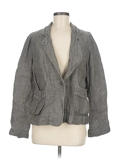 Pre-owned Eileen Fisher Blazer Jacket In Gray