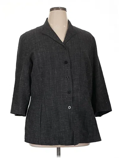 Pre-owned Eileen Fisher Blazer Jacket In Gray