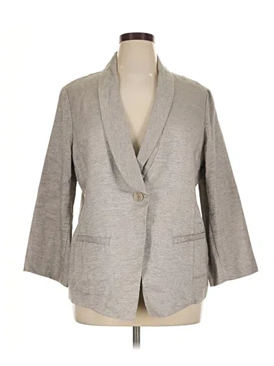 Pre-owned Eileen Fisher Blazer Jacket In Gray