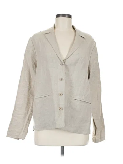 Pre-owned Eileen Fisher Blazer Jacket In Gray