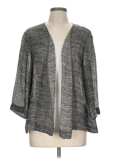 Pre-owned Eileen Fisher Blazer Jacket In Gray