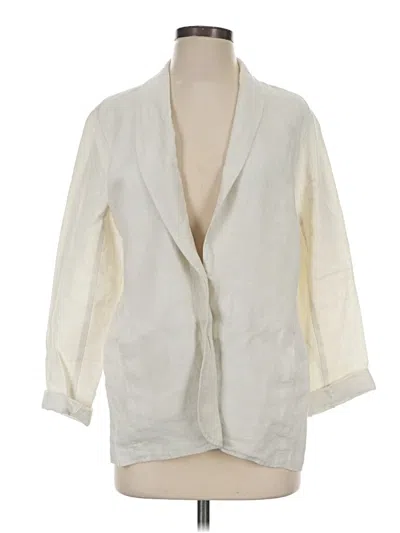 Pre-owned Eileen Fisher Blazer Jacket In Ivory