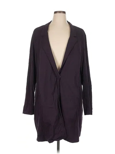 Pre-owned Eileen Fisher Blazer Jacket In Purple