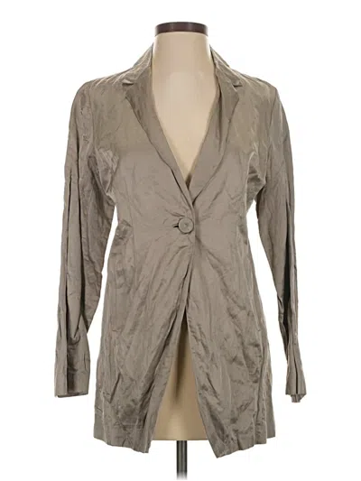Pre-owned Eileen Fisher Blazer Jacket In Tan
