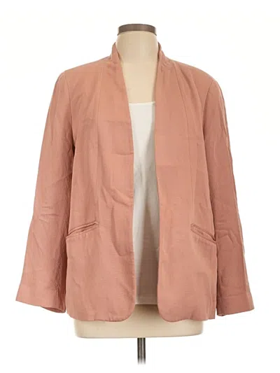 Pre-owned Eileen Fisher Blazer Jacket In Tan