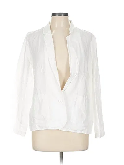 Pre-owned Eileen Fisher Blazer Jacket In White