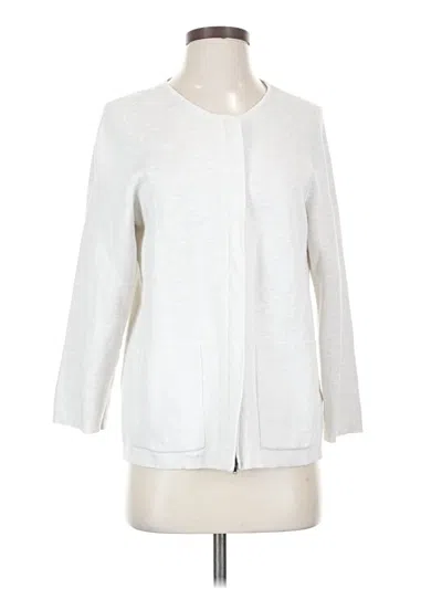Pre-owned Eileen Fisher Blazer Jacket In White