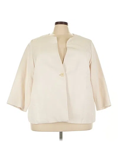 Pre-owned Eileen Fisher Blazer Jacket In White