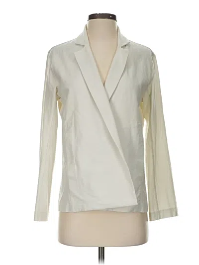 Pre-owned Eileen Fisher Blazer Jacket In White