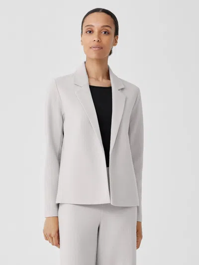 Eileen Fisher Boiled Wool Jersey Blazer In Gray