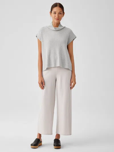 Eileen Fisher Boiled Wool Jersey Wide-leg Pant In Black