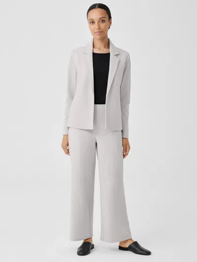 Eileen Fisher Boiled Wool Jersey Wide-leg Pant In White