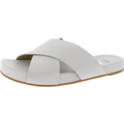 Eileen Fisher Bond Womens Strappy Manmade Slide Sandals In Beige