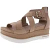 Eileen Fisher Boost Womens Buckle Man Made Wedge Heels In Multi