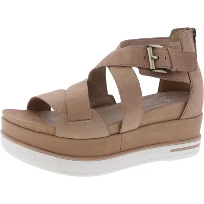 Eileen Fisher Boost Womens Buckle Man Made Wedge Heels In Multi