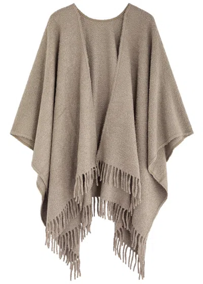 Eileen Fisher Bouclé Alpaca-blend Shawl In Gray