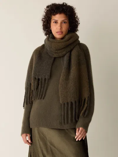 Eileen Fisher Boucle Cloud Scarf In Green