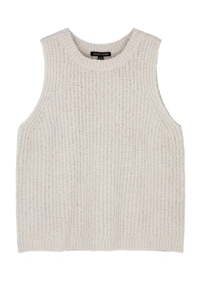 Eileen Fisher Bouclé Cotton Tank In Off White