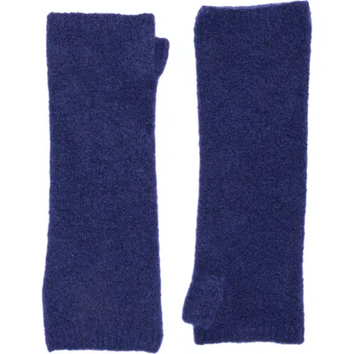 Eileen Fisher Bouclé Knit Fingerless Gloves Knit Fingerless Gloves In Blue