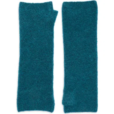 Eileen Fisher Bouclé Knit Fingerless Gloves Knit Fingerless Gloves In Blue