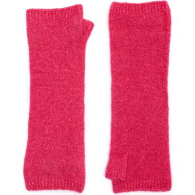 Eileen Fisher Bouclé Knit Fingerless Gloves Knit Fingerless Gloves In Pink