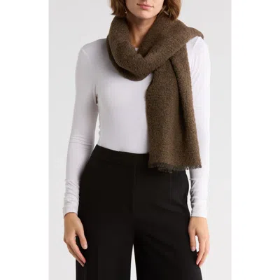 Eileen Fisher Bouclé Scarf In Brown