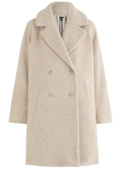 Eileen Fisher Bouclé Wool-blend Coat In Cream
