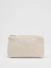 Eileen Fisher Boucle Wool Knit Pouch In Neutral