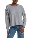 Eileen Fisher Box Linen-blend Top In Gray