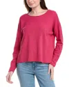 Eileen Fisher Scoop-neck Organic Linen-cotton Blouse In Pink