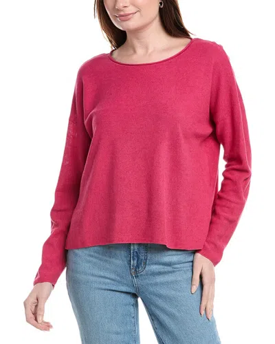 EILEEN FISHER EILEEN FISHER BOX LINEN-BLEND TOP