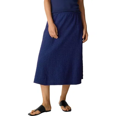 Eileen Fisher Box Weave Stretch Organic Cotton Midi Skirt
