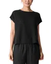 Eileen Fisher Slubby Organic Cotton Jersey Boxy Crewneck Top