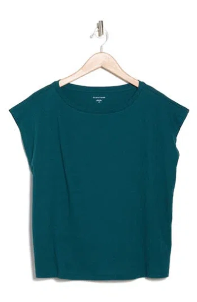 Eileen Fisher Boxy Cotton Top In Aegean