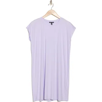 Eileen Fisher Boxy Crewneck Dress In Wisteria