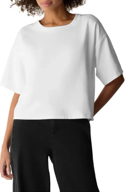 Eileen Fisher Boxy Crewneck T-shirt In White