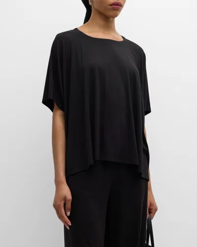 EILEEN FISHER BOXY DOLMAN-SLEEVE JERSEY TOP