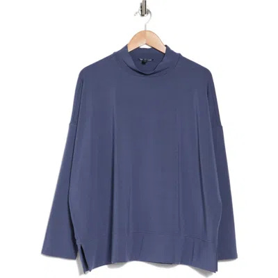 Eileen Fisher Boxy Funnel Neck Top In Twilight
