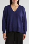 Eileen Fisher Boxy Merino Wool Sweater In Venus