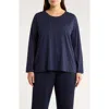 Eileen Fisher Boxy Organic Cotton Top In Blue