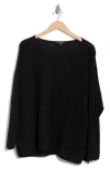 Eileen Fisher Boxy Organic Linen & Organic Cotton Sweater