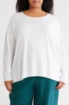 Eileen Fisher Boxy Organic Linen & Organic Cotton Sweater