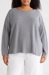 Eileen Fisher Boxy Organic Linen & Organic Cotton Sweater