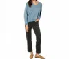Eileen Fisher Boxy Pullover Sweater In Blue Steel