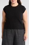 Eileen Fisher Ribbed Dolman Sleeve Top